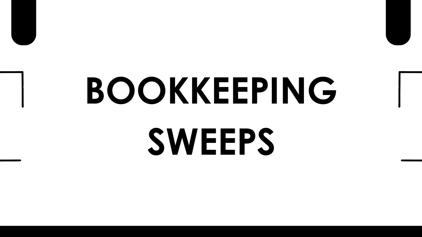 Bookkeeping Sweeps Training Slides