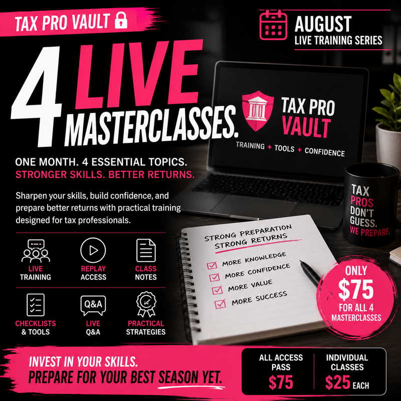 August LIVE Training Sessions