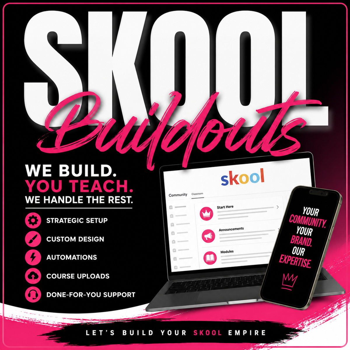 Skool Buildout Text-Based