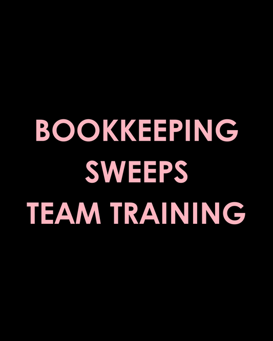 Bookkeeping Sweeps Team Training